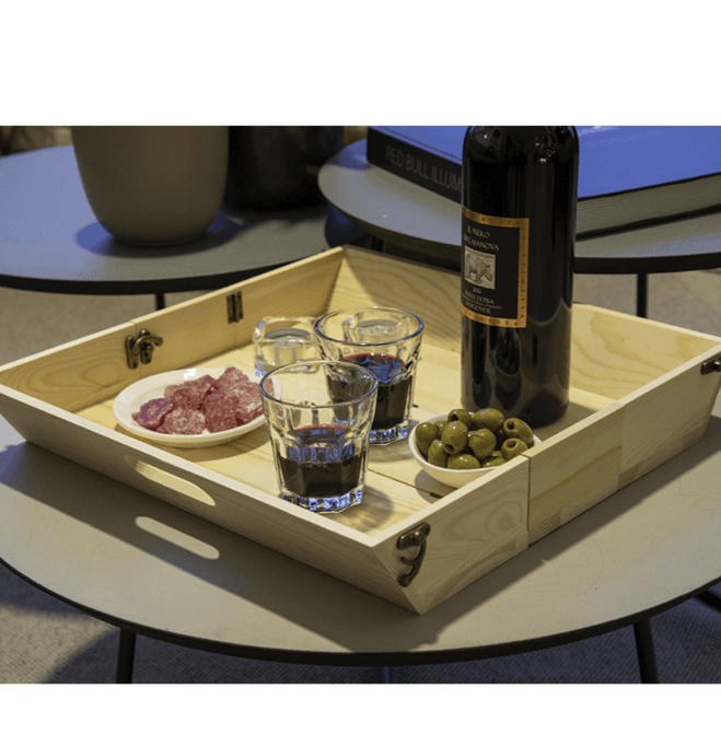 Load image into Gallery viewer, Wine Box Service Tray Custom Wood Designs default-title-wine-box-service-tray-53612276580695