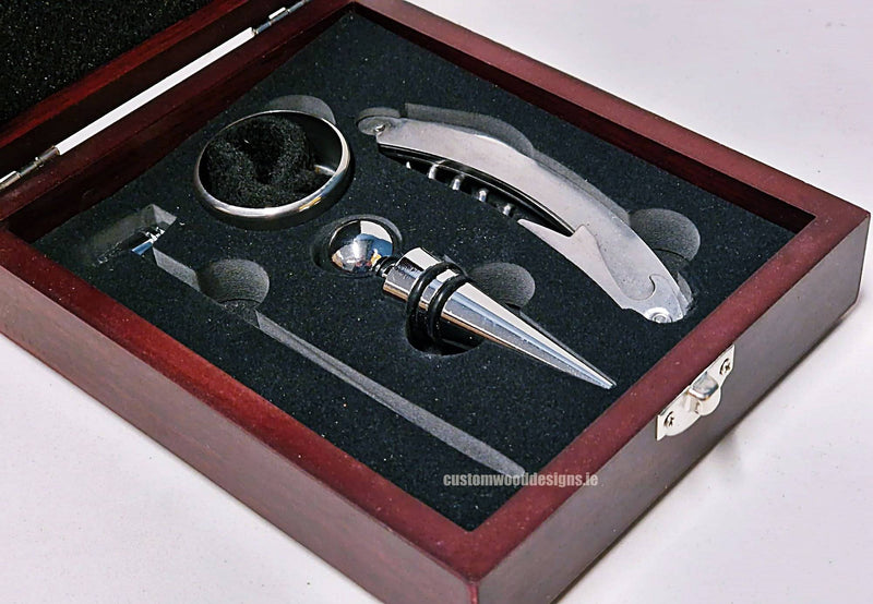 Load image into Gallery viewer, Wine set in wooden box pack of 25 Custom Wood Designs __label: Multibuy default-title-wine-set-in-wooden-box-pack-of-25-56106844356951