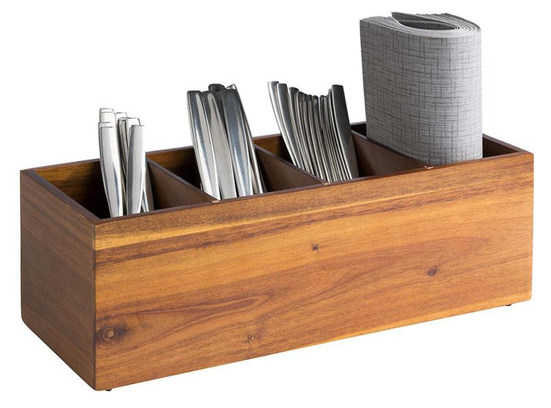 Load image into Gallery viewer, Set of 25 wooden condiment caddies, 14x36cm, by Custom Wood Designs, ideal for organizing and serving condiments.