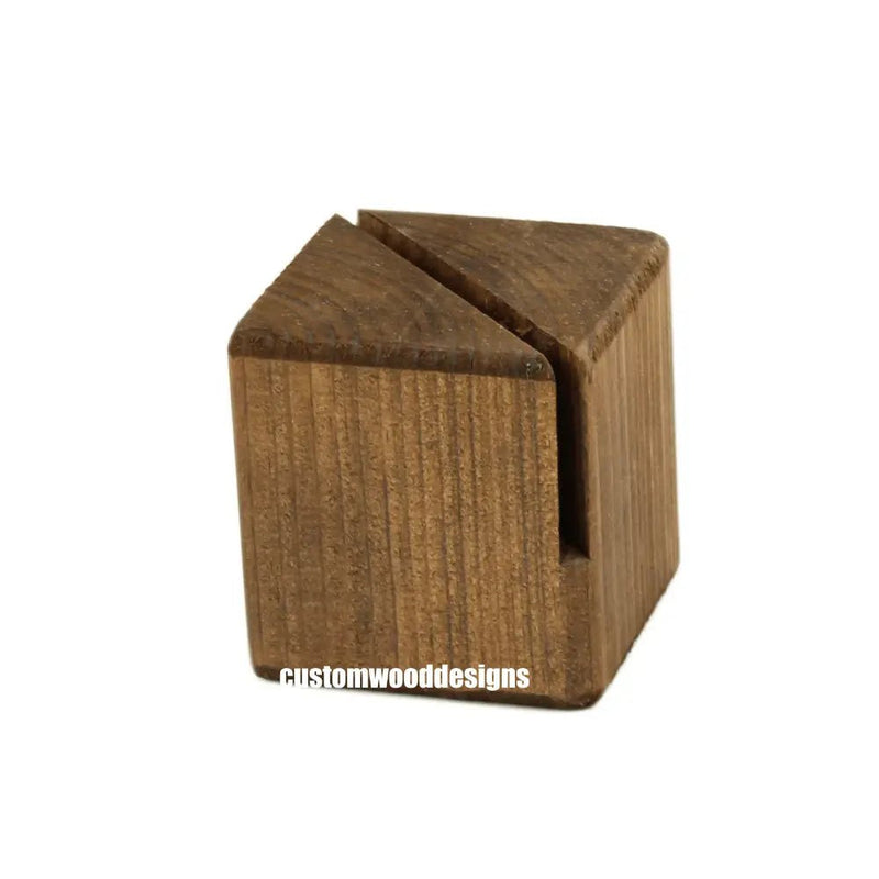 Load image into Gallery viewer, Wooden block holder by Custom Wood Designs, showcasing a handcrafted natural wood storage and display solution for blocks.