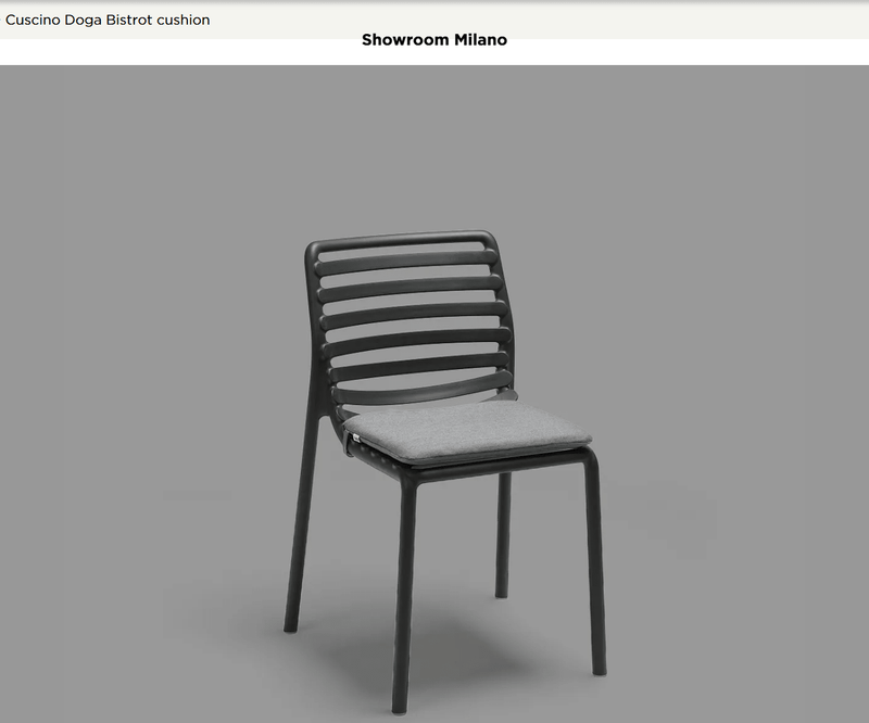 Load image into Gallery viewer, Doga Bistrot Cushion by Nardi - Custom Wood DesignsNardi Doga Bistrot outdoor cushion with striped fabric, designed for garden or patio dining chairs.Nardi Cushion Doga24575201674807Avocado