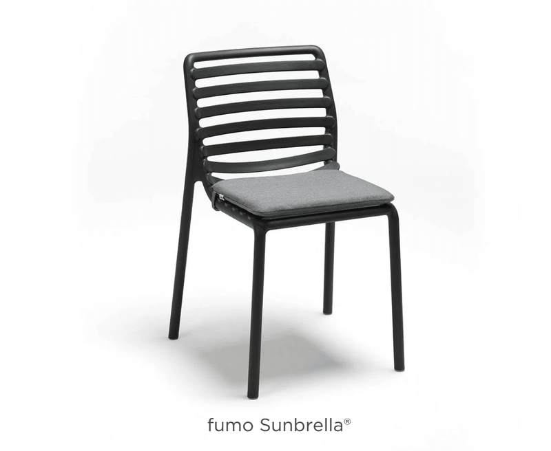 Load image into Gallery viewer, Doga Bistrot Cushion by Nardi - Custom Wood DesignsNardi Doga Bistrot outdoor cushion with plush fabric and striped pattern, designed for patio or garden bistro chairs.Nardi Cushion Doga24575201542039Fumo