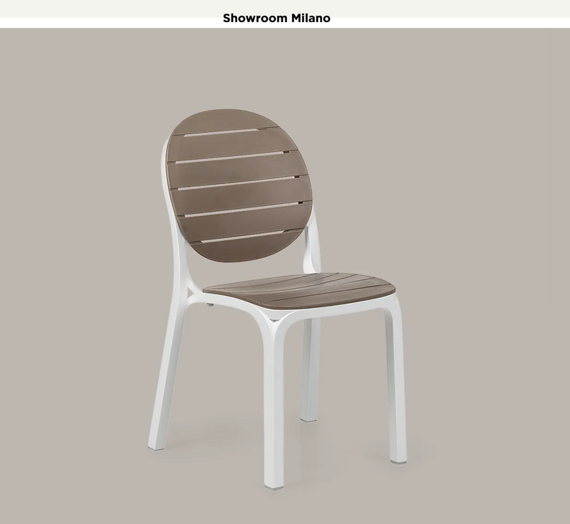 Load image into Gallery viewer, Nardi Erica outdoor chair with woven rattan-style seat and sleek metal frame, ideal for patio or garden use