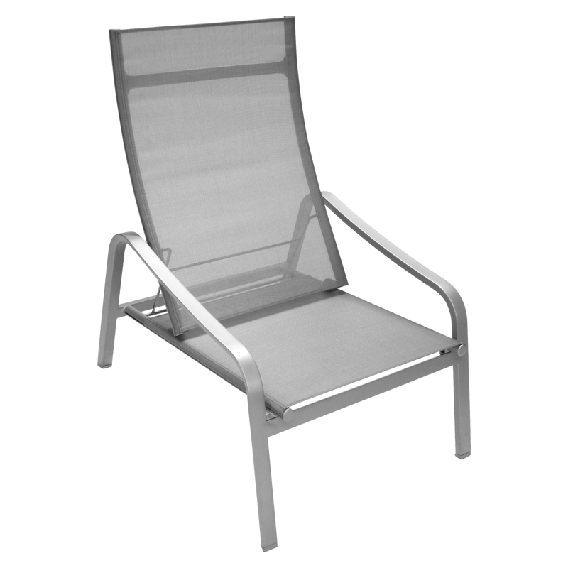 Load image into Gallery viewer, Fermob Alizé Low Armchair in Steel Grey – outdoor lounge armchair in aluminium