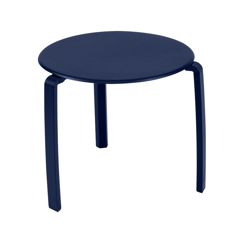 Load image into Gallery viewer, Fermob Alizé Low Table Ø48 cm in Deep Blue – round outdoor side table in aluminium
