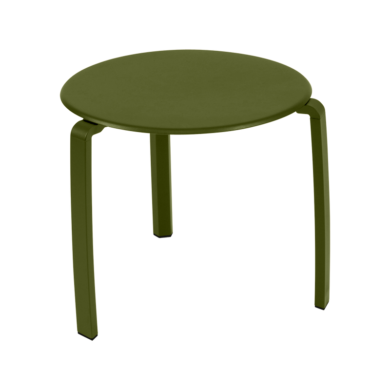 Load image into Gallery viewer, Fermob Alizé Low Table Ø48 cm in Pesto Green – round outdoor side table in aluminium