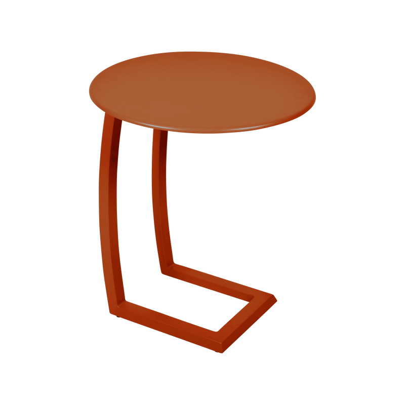 Load image into Gallery viewer, Fermob Alizé Offset Low Table Ø48 cm in Candied Orange – offset side table in aluminium