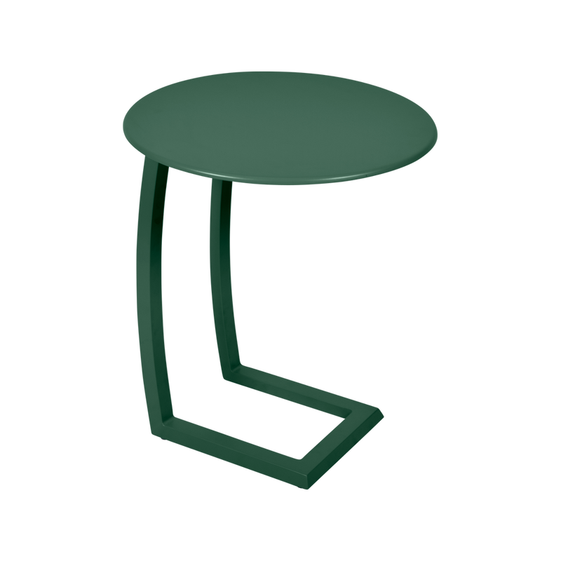 Load image into Gallery viewer, Fermob Alizé Offset Low Table Ø48 cm in Cedar Green – offset side table in aluminium