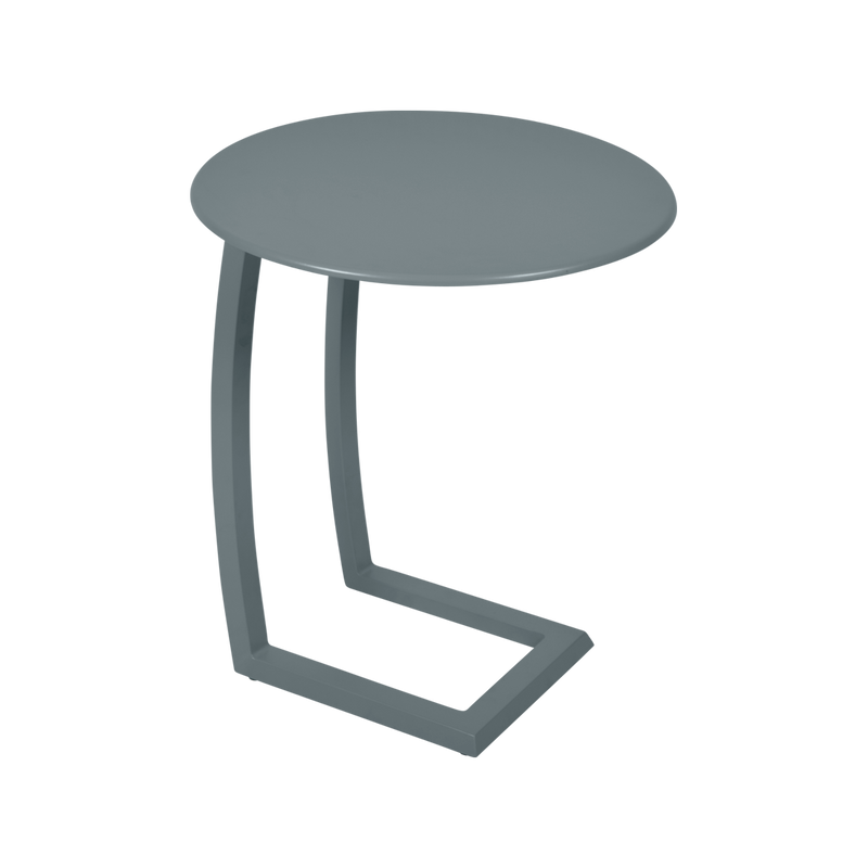 Load image into Gallery viewer, Fermob Alizé Offset Low Table Ø48 cm in Storm Grey – offset side table in aluminium