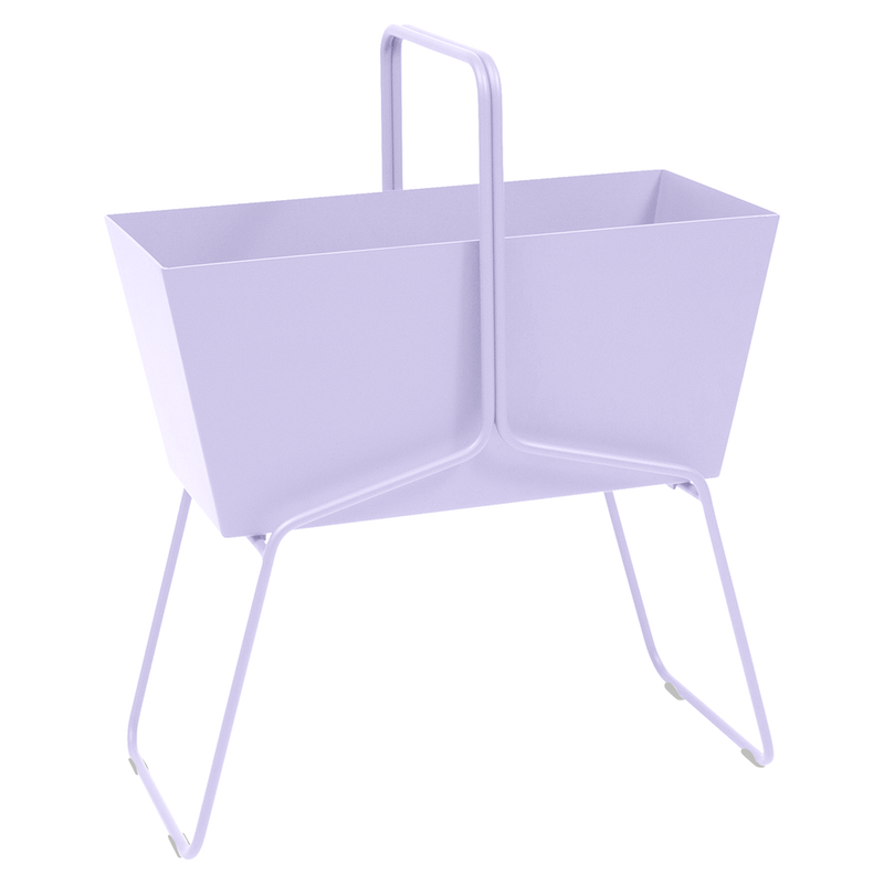 Load image into Gallery viewer, Fermob Basket High Planter in Marshmallow – raised garden planter in powder-coated steel