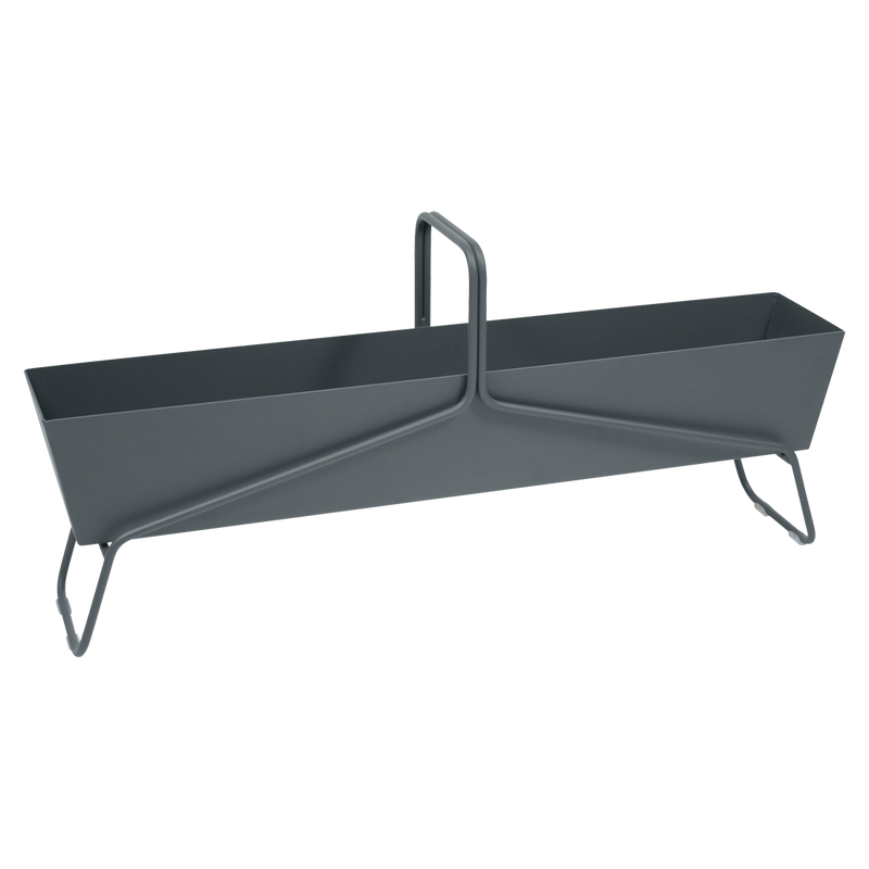 Load image into Gallery viewer, Fermob Basket Long Planter in Storm Grey – long garden planter in powder-coated steel