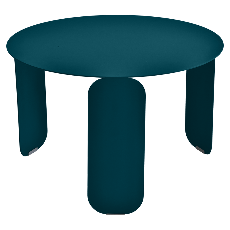 Load image into Gallery viewer, Fermob Bebop Low Table Ø60 cm in Acapulco Blue – round coffee table in powder-coated steel