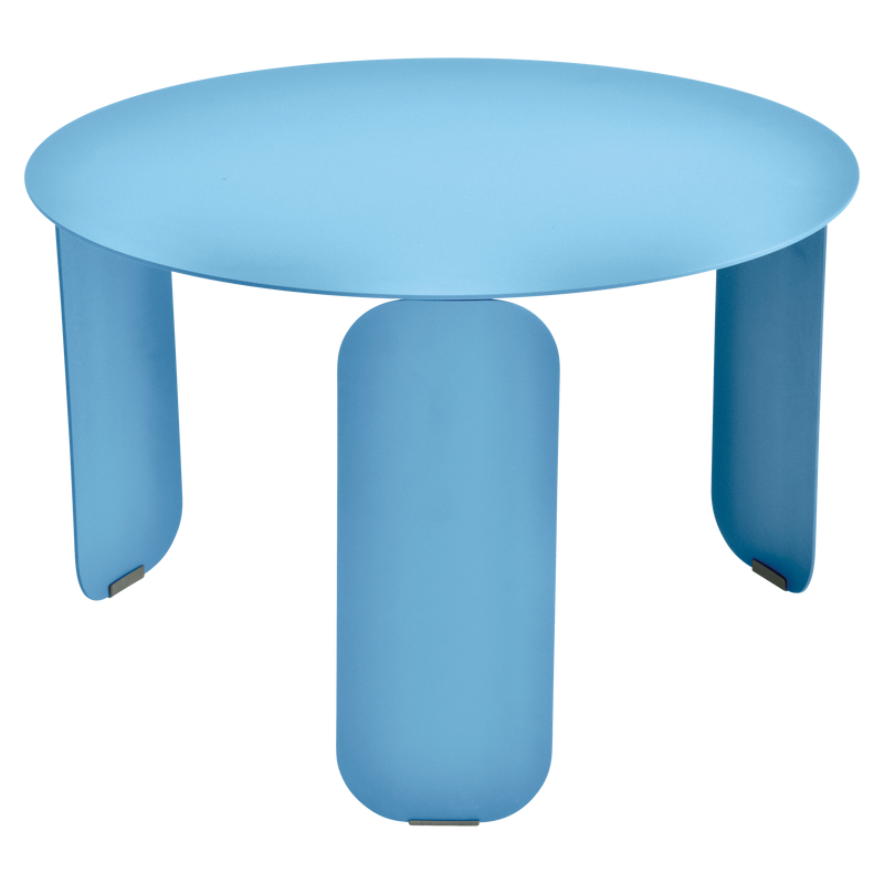 Load image into Gallery viewer, Fermob Bebop Low Table Ø60 cm in Maya Blue – round coffee table in powder-coated steel