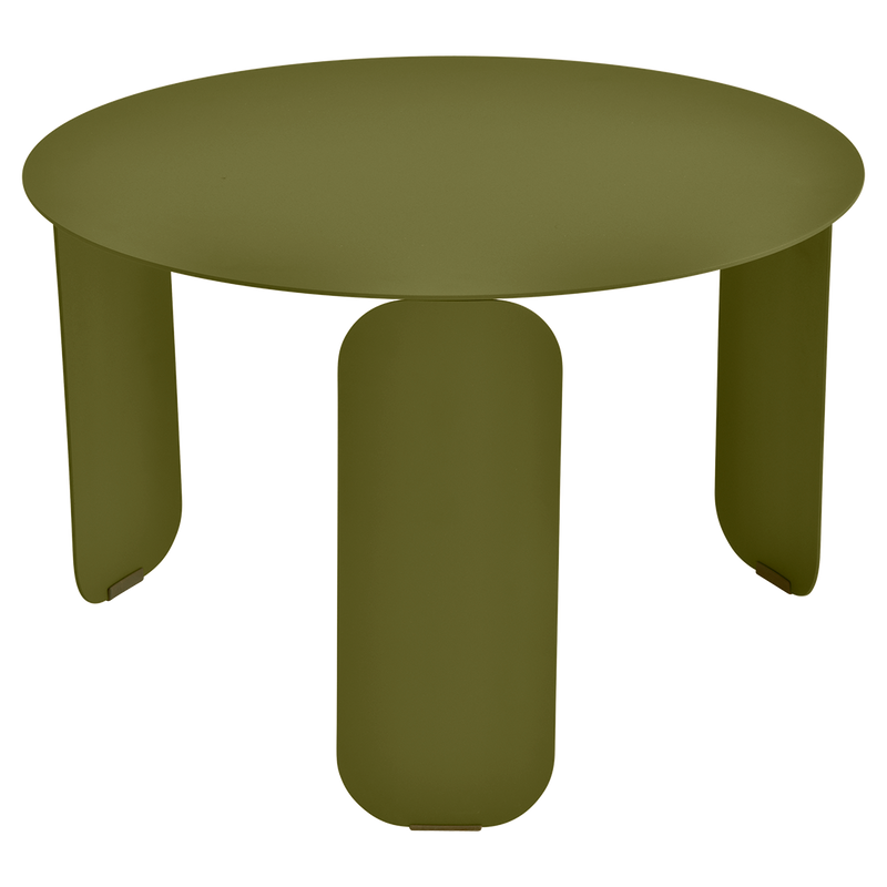 Load image into Gallery viewer, Fermob Bebop Low Table Ø60 cm in Pesto Green – round coffee table in powder-coated steel
