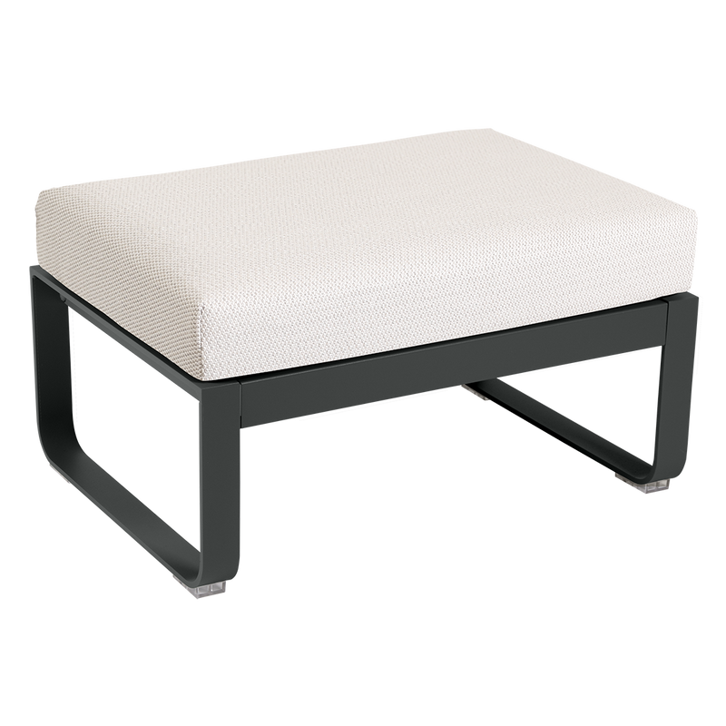 Load image into Gallery viewer, Fermob Bellevie 1-seater ottoman– Anthracite frame with Pearl fabric cushions