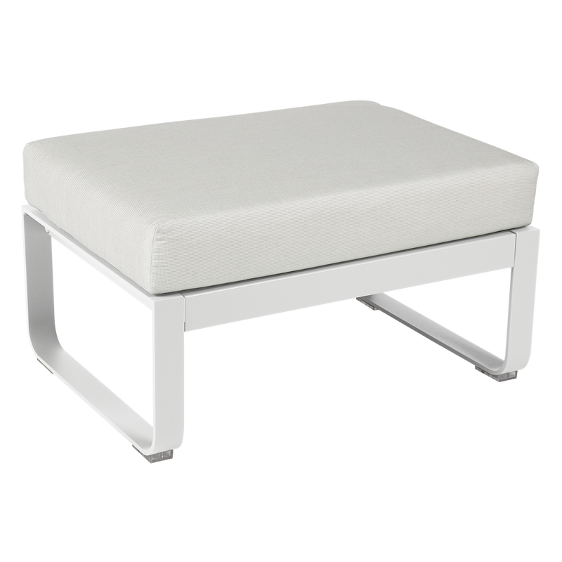 Load image into Gallery viewer, Fermob Bellevie 1-seater ottoman– Cotton White frame with Off-White fabric cushions