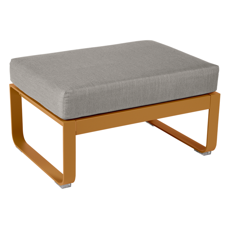 Load image into Gallery viewer, Fermob Bellevie 1-seater ottoman– Gingerbread frame with Grey Taupe fabric cushions