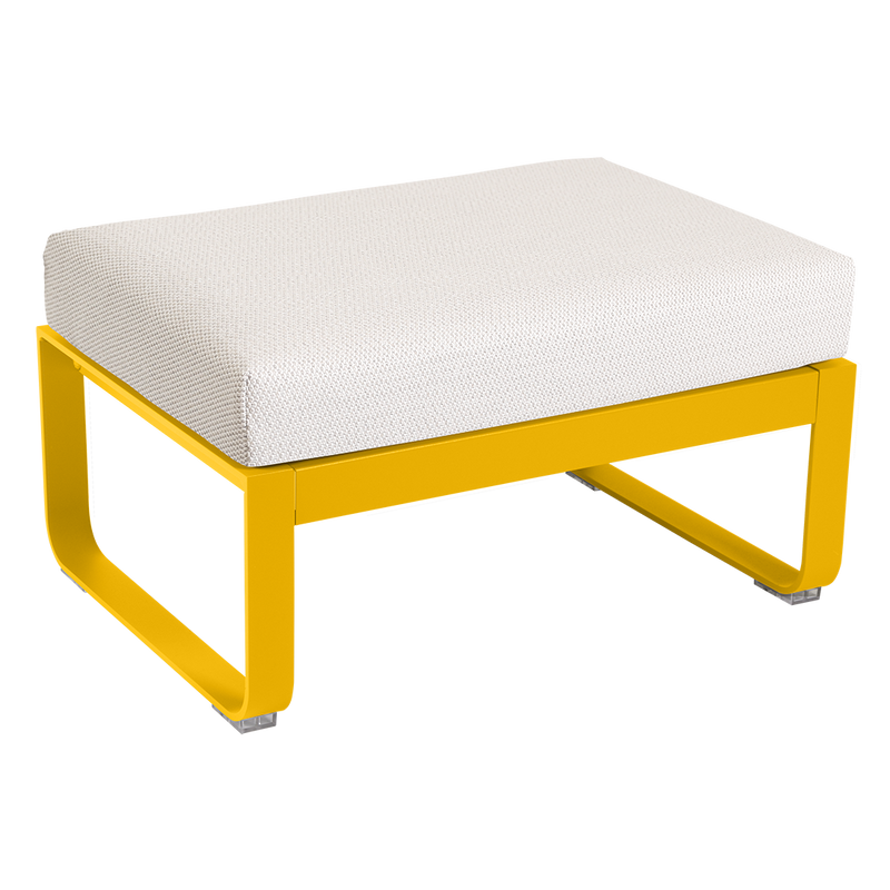 Load image into Gallery viewer, Fermob Bellevie 1-seater ottoman– Honey frame with Pearl fabric cushions