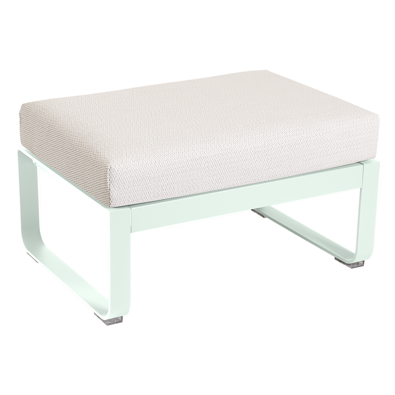 Load image into Gallery viewer, Fermob Bellevie 1-seater ottoman– Ice Mint frame with Pearl fabric cushions