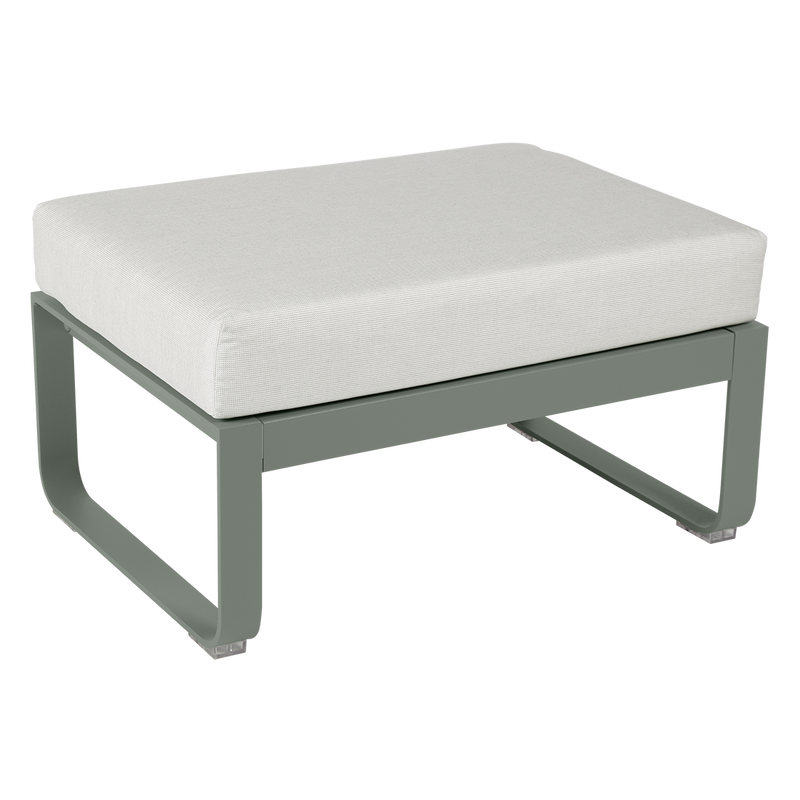 Load image into Gallery viewer, Fermob Bellevie 1-seater ottoman– Rosemary frame with Off-White fabric cushions