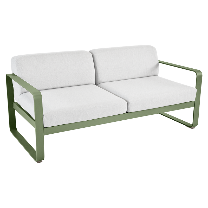 Load image into Gallery viewer, Fermob Bellevie 2-seater outdoor sofa– Cactus frame with Off-White fabric cushions