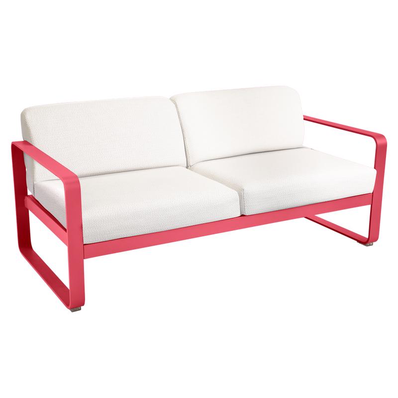 Load image into Gallery viewer, Fermob Bellevie 2-seater outdoor sofa– Rosalie frame with Pearl fabric cushions