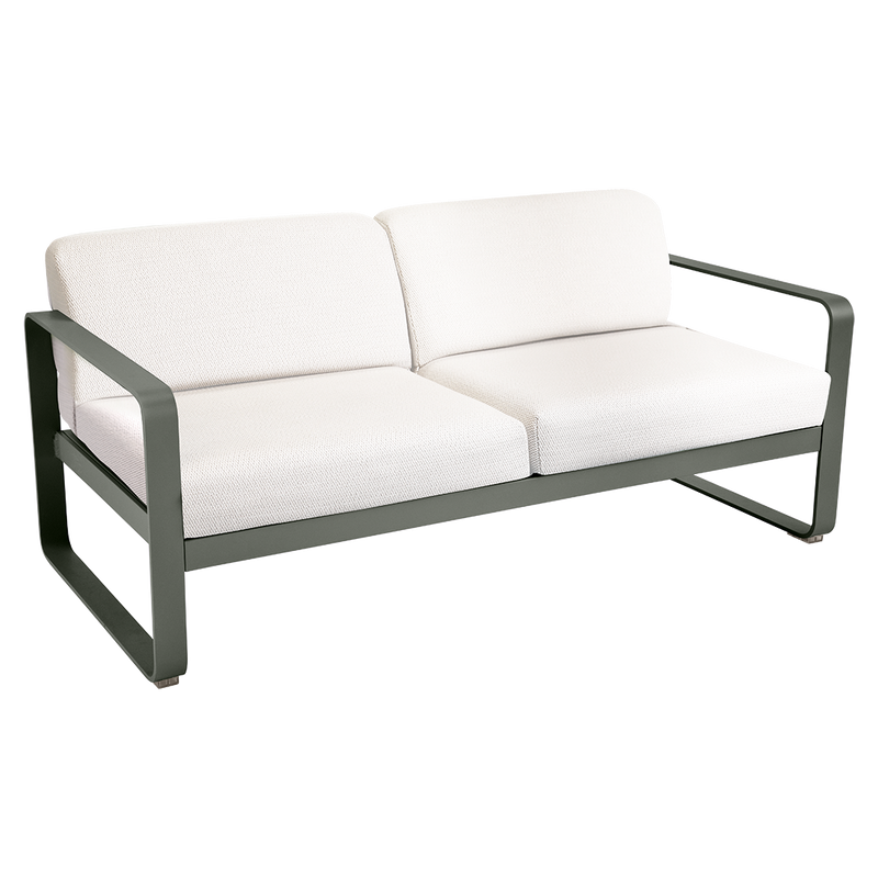 Load image into Gallery viewer, Fermob Bellevie 2-seater outdoor sofa– Rosemary frame with Pearl fabric cushions