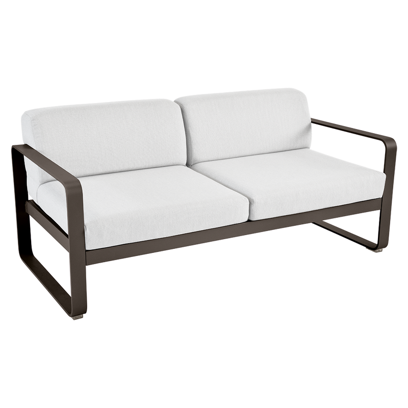 Load image into Gallery viewer, Fermob Bellevie 2-seater outdoor sofa– Tonka frame with Off-White fabric cushions