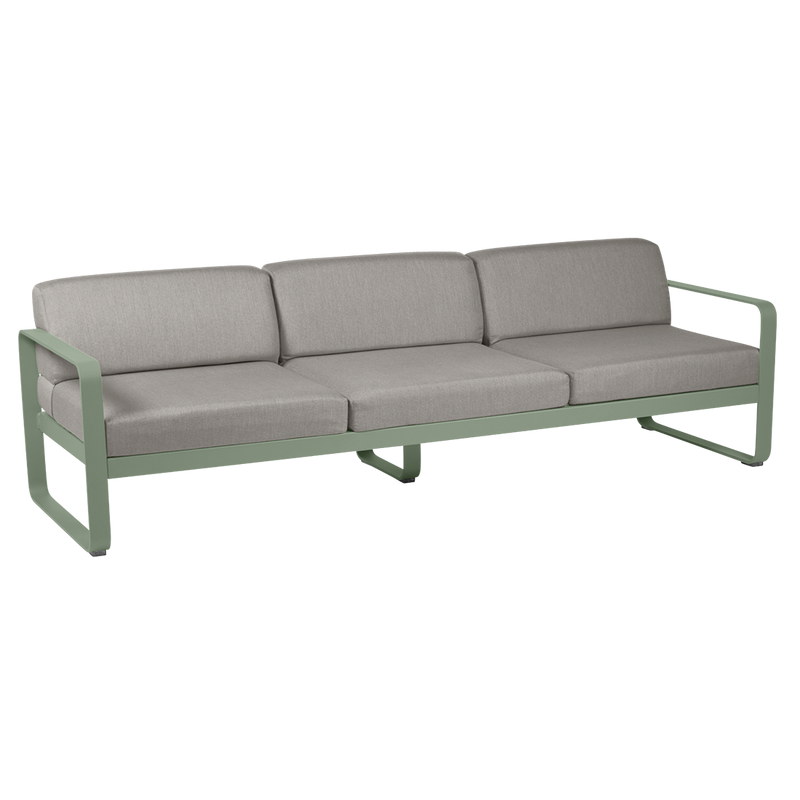 Load image into Gallery viewer, Fermob Bellevie 3-seater outdoor sofa– Cactus frame with Grey Taupe fabric cushions