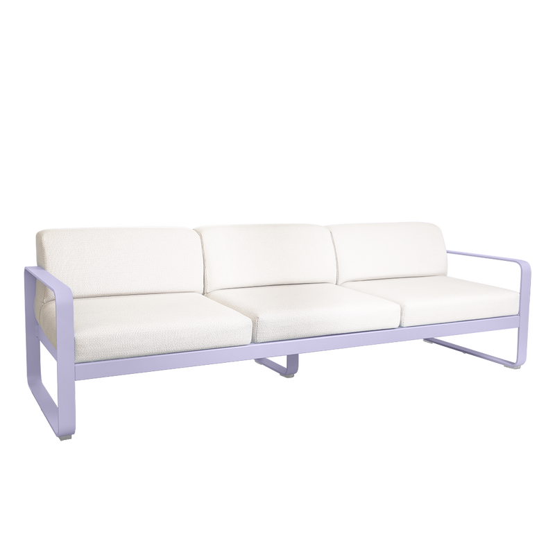 Load image into Gallery viewer, Fermob Bellevie 3-seater outdoor sofa– Marshmallow frame with Pearl fabric cushions