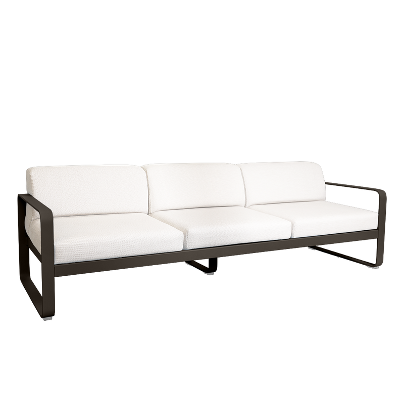 Load image into Gallery viewer, Fermob Bellevie 3-seater outdoor sofa– Tonka frame with Pearl fabric cushions