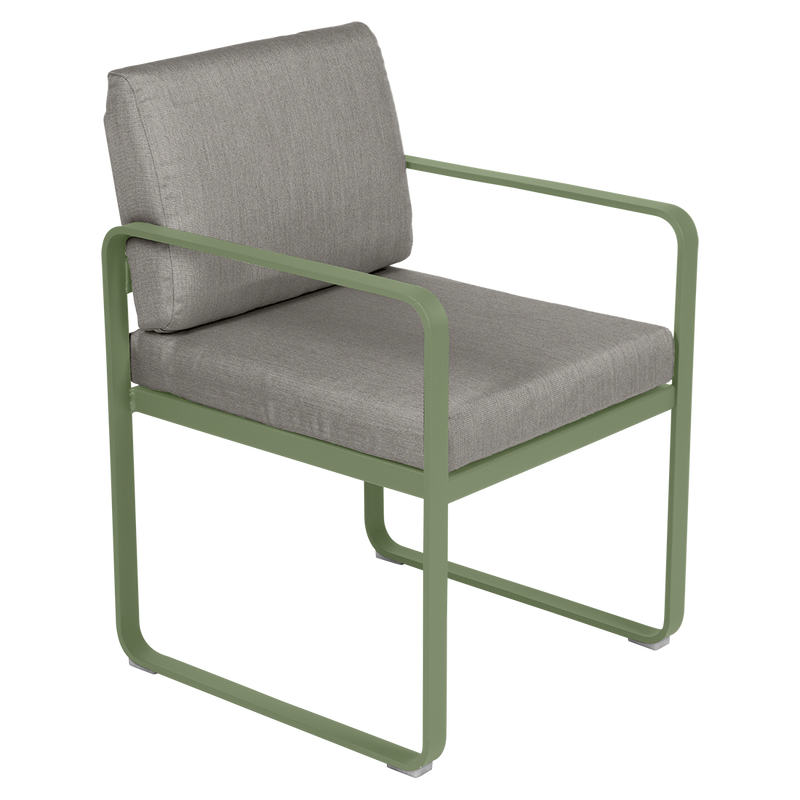 Load image into Gallery viewer, Fermob Bellevie dining armchair– Cactus frame with Grey Taupe fabric cushions