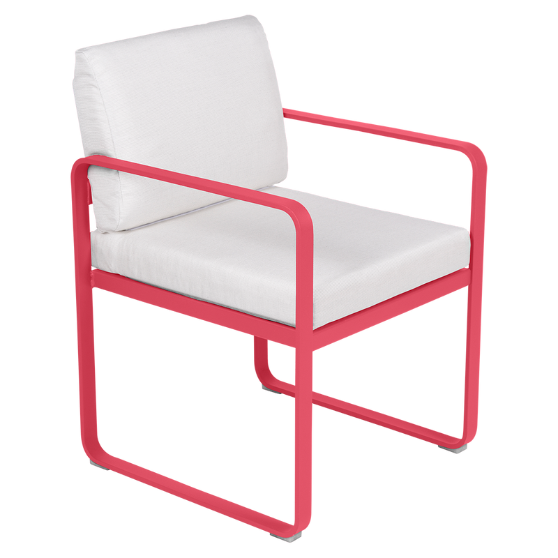 Load image into Gallery viewer, Fermob Bellevie dining armchair– Rosalie frame with Off-White fabric cushions