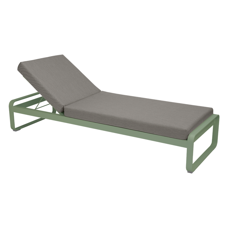 Load image into Gallery viewer, Fermob Bellevie Premium sunlounger– Cactus frame with Grey Taupe fabric cushions