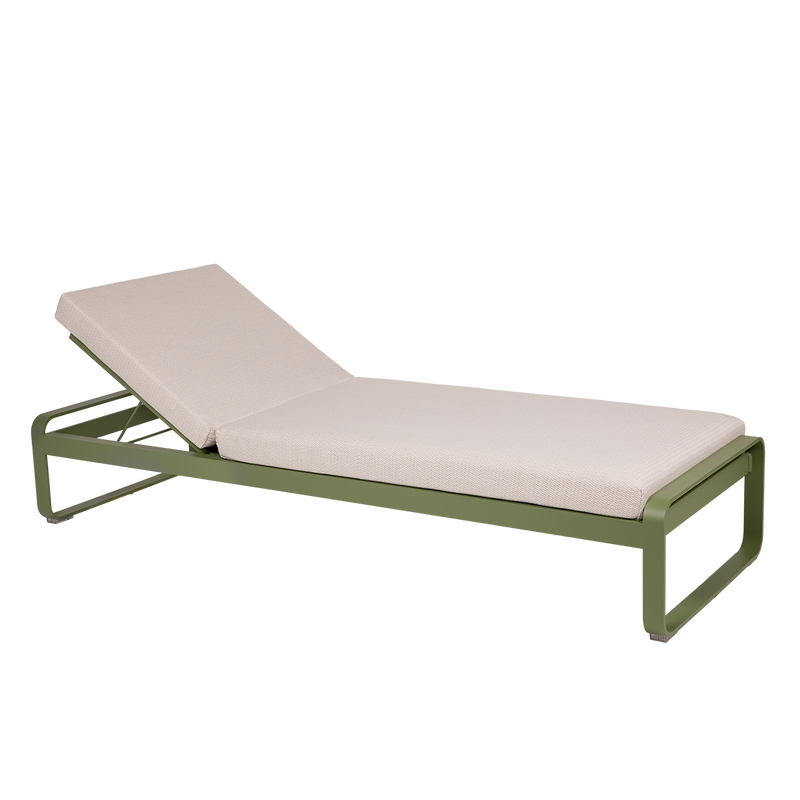 Load image into Gallery viewer, Fermob Bellevie Premium sunlounger– Cactus frame with Pearl fabric cushions