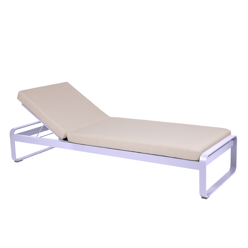 Load image into Gallery viewer, Fermob Bellevie Premium sunlounger– Marshmallow frame with Pearl fabric cushions