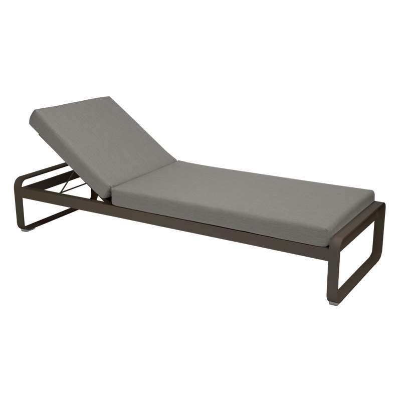 Load image into Gallery viewer, Fermob Bellevie Premium sunlounger– Tonka frame with Grey Taupe fabric cushions