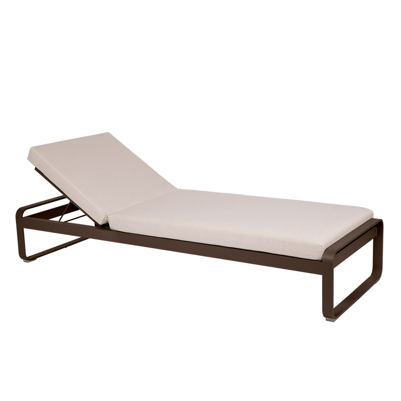Load image into Gallery viewer, Fermob Bellevie Premium sunlounger– Tonka frame with Pearl fabric cushions