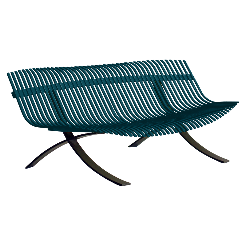 Load image into Gallery viewer, Fermob Charivari Bench in Acapulco Blue