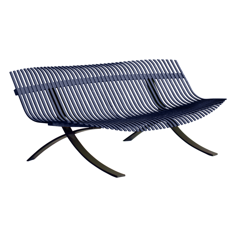 Load image into Gallery viewer, Fermob Charivari Bench in Deep Blue