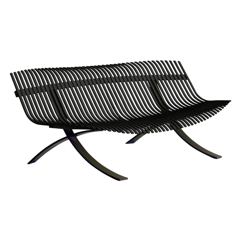 Load image into Gallery viewer, Fermob Charivari Bench in Liquorice