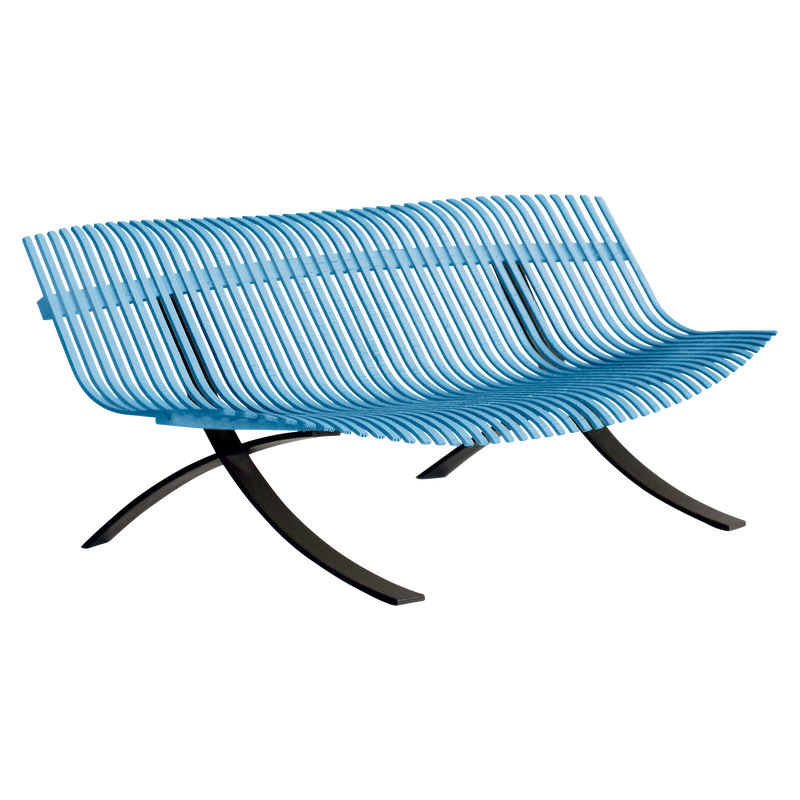 Load image into Gallery viewer, Fermob Charivari Bench in Maya Blue