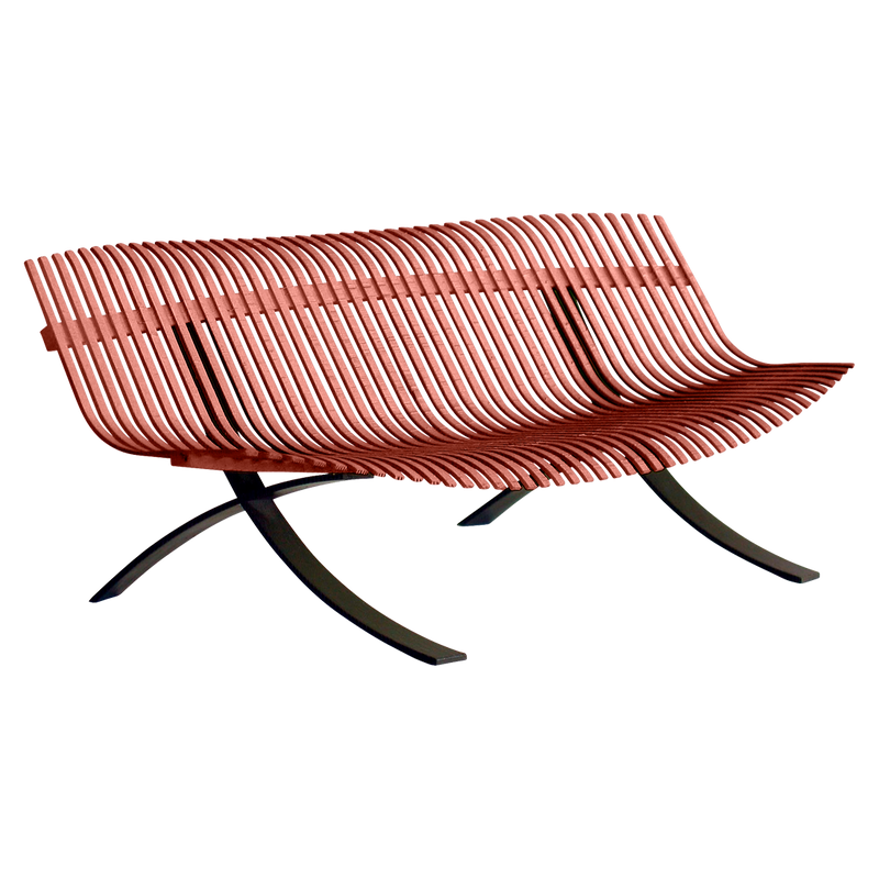 Load image into Gallery viewer, Fermob Charivari Bench in Red Ochre