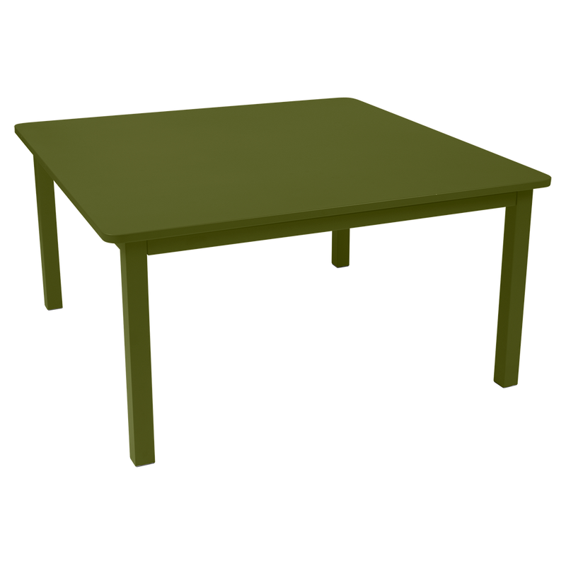 Load image into Gallery viewer, Fermob Craft Square Table 143 x 143 cm in Pesto Green – large square garden dining table in powder-coated steel
