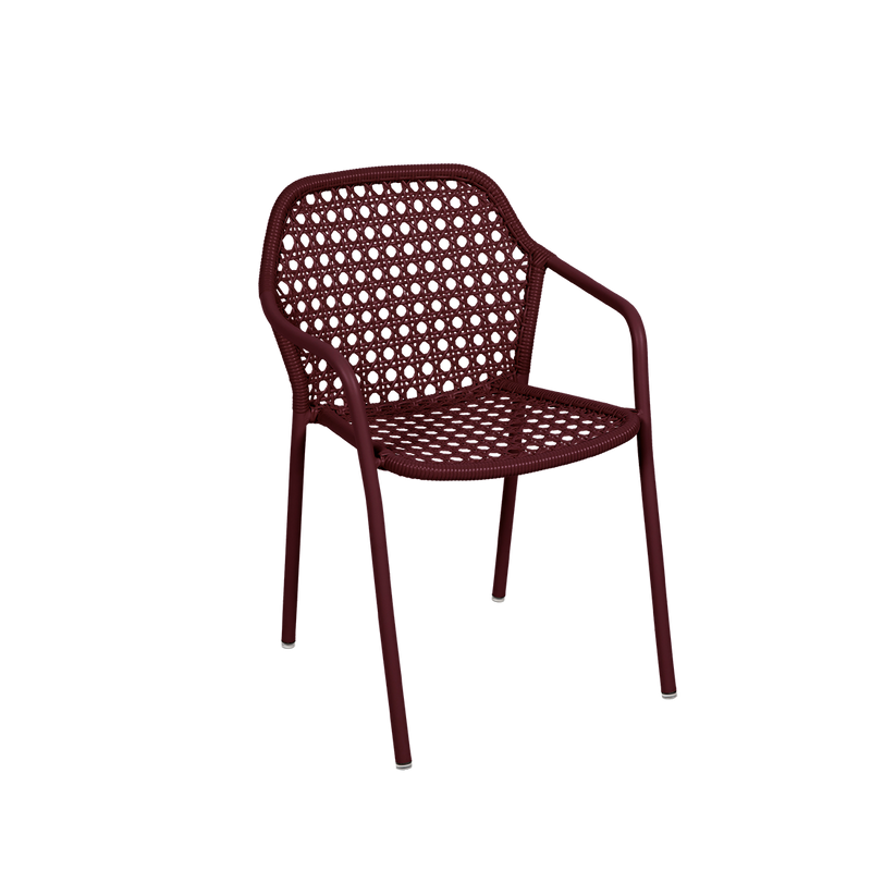 Load image into Gallery viewer, Fermob Croisette Armchair in Black Cherry