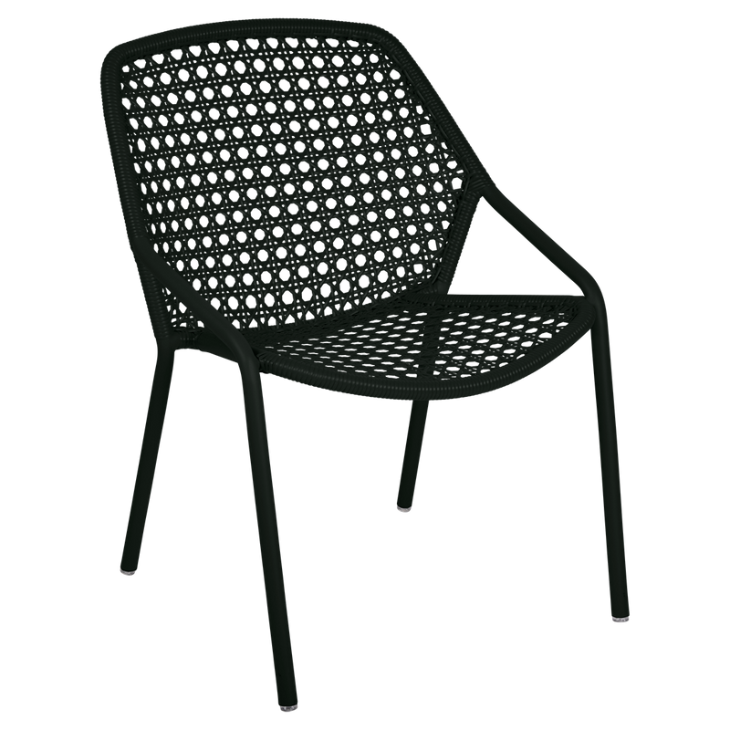 Load image into Gallery viewer, Fermob Croisette Low Armchair in Liquorice