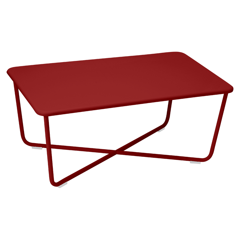 Load image into Gallery viewer, Fermob Croisette Low Table 97 x 57 cm in Chilli – outdoor coffee table in powder-coated steel
