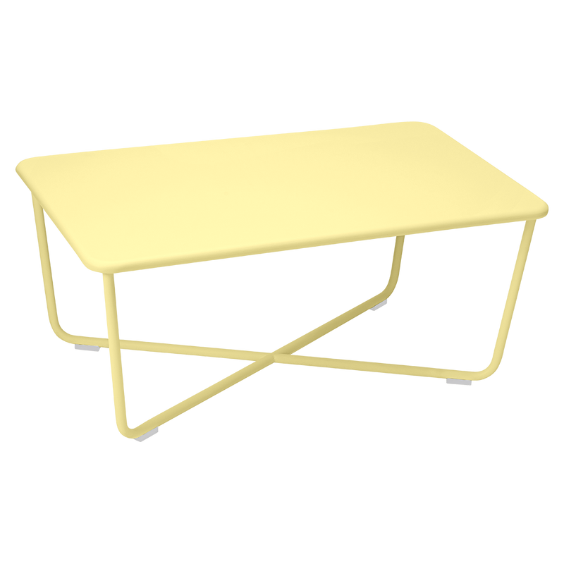 Load image into Gallery viewer, Fermob Croisette Low Table 97 x 57 cm in Frosted Lemon – outdoor coffee table in powder-coated steel