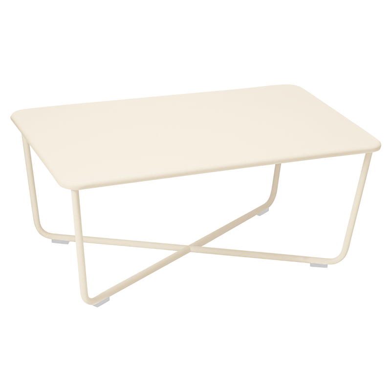 Load image into Gallery viewer, Fermob Croisette Low Table 97 x 57 cm in Latte Beige – outdoor coffee table in powder-coated steel