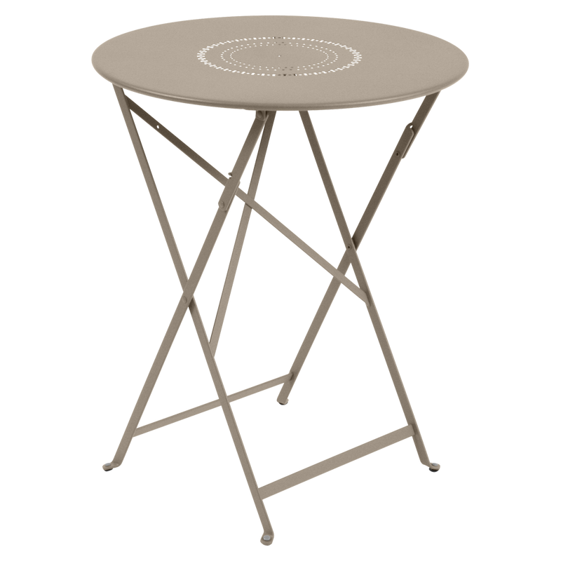 Load image into Gallery viewer, Fermob Floreal Folding Table Ø60 cm in Nutmeg – folding bistro table in powder-coated steel